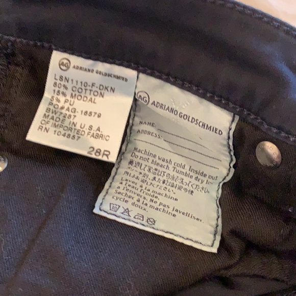 AG THE STILT CIGARETTE LEG JEANS IN SOFT PIMA COTTON COLOR DARK NAVY BLUE - Picture 15 of 16